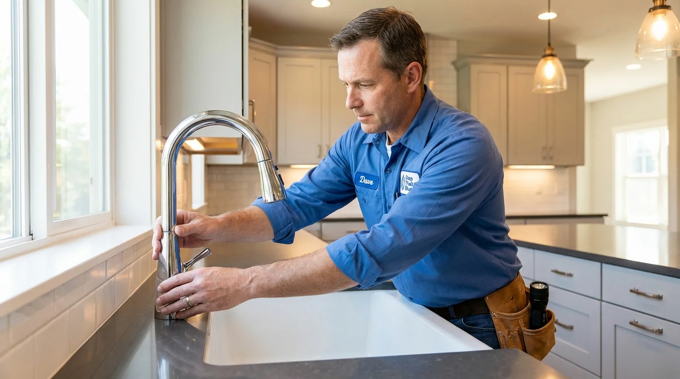 Kitchen faucet installation by Johns Plumbing LLC in Sylvania